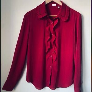 Sunday Best Red Button Down Shirt